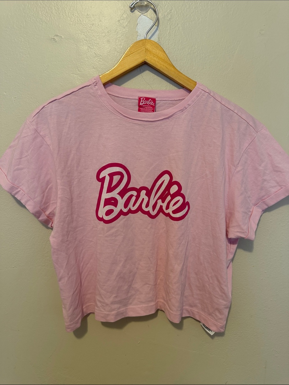Barbie Pink Graphic Crop Tee